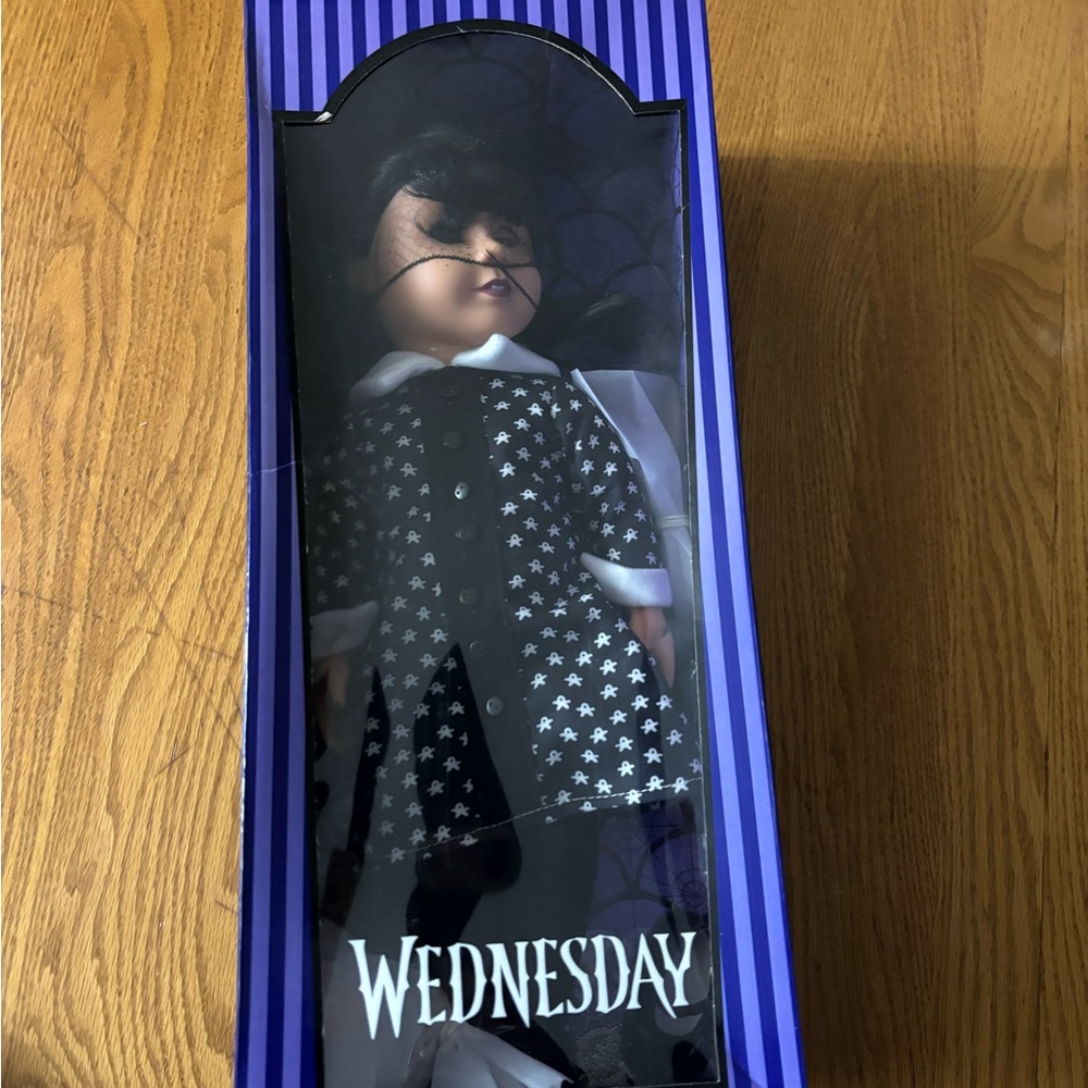 Stylish Doll in Black and White Ensemble